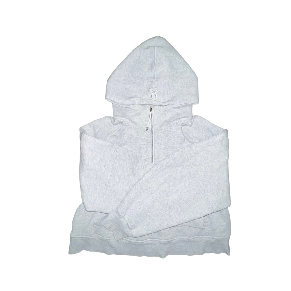 Oversized Scuba Half-Zip in Heathered Grey